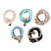 20 Pcs Butterfly Crystal Stone Stretch Pendant Bracelets Stackable Beaded Bracelet Set for Street Summer Beach