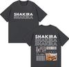 Trendy Singer Shakiras World Tour 2026 Spring Summer Fashion Print Pure Cotton Casual Tshirt Suitable for Both Men and Women