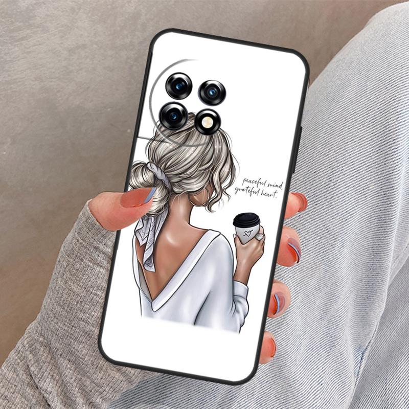 Princess Female Boss Coffee Cover For OnePlus Nord 4 CE 2 3 Lite N30 N20 N10 OnePlus 13 12 11 10 Pro 8T 10T 12R 13R Case