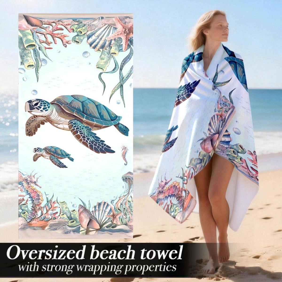 

Luxury Oversized Beach Towel | Soft Plush Absorbent Microfiber Towel With Strong Wrapping Properties | Perfect For Home, Gym | S W40*H60(CM)