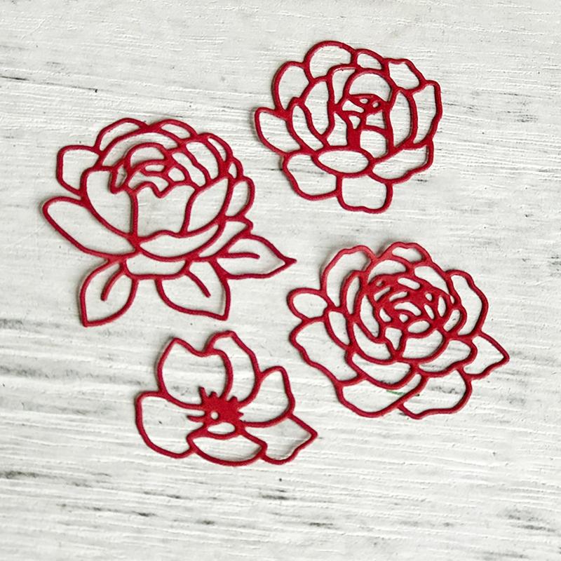 Rose Flower Metal Cutting Dies Handmade Crafts DIY Scrapbooking Embossing Supplies for Children Kids Girls Boys