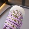 Kids Floral Canvas Shoes With Hook Loop Toddler Sneakers Boys Girls