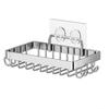Self Adhesive Shower Storage Basket Rustproof Wall-Hung Metal Soap Tray Wall Shelves  Body Wash