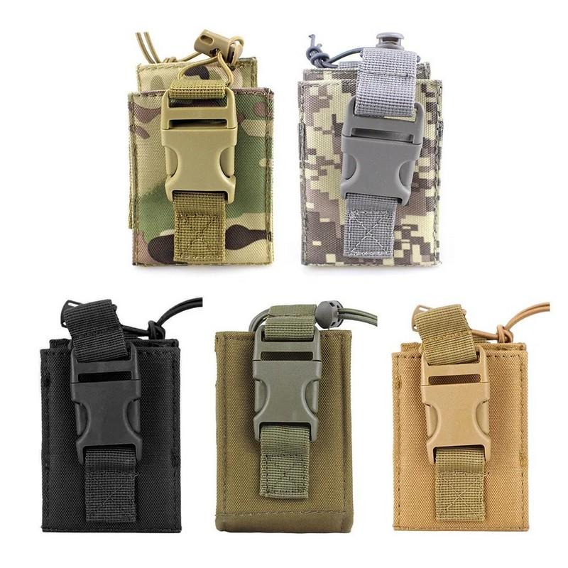Tactical Walkie Talkie Pouch Oxford Molle Radio Pouch Holder Pocket Portable Outdoor Hunting Sports Waist Bag Interphone Holster