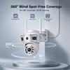 AIOOK Câmera Externa Sem Fio de Lente Dupla HD 10MP Câmera WiFi Rastreamento Móvel Visão Noturna Colorida IP CCTV Interfone de Voz Bidirecional IP66 à Prova d'Água OKAM PRO APP