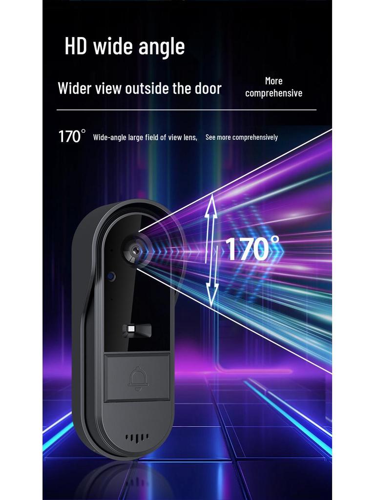 Smart Wireless Video Doorbell with Display, HD Video, Two-Way Talk, and Home Monitoring