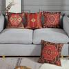 Moroccan Home Decor Set Of 4 Oriental Ikat Pillow Cases Living Room Decorative 18 X 18 Inches Cushion Couch Sofa Pillowcases