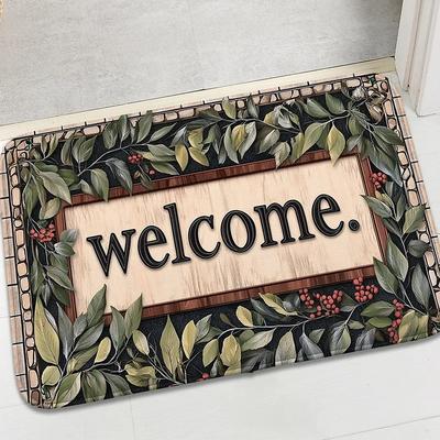 Visual 3D Anti-slip Door Mat Entryway Welcome Anti-slip Mat Vintage Stone Texture Rug Perfect for Home and Party Decorations