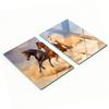 Glass Kitchen Chopping Boards with Galloping Horse Graphics 2x40x52 Cm