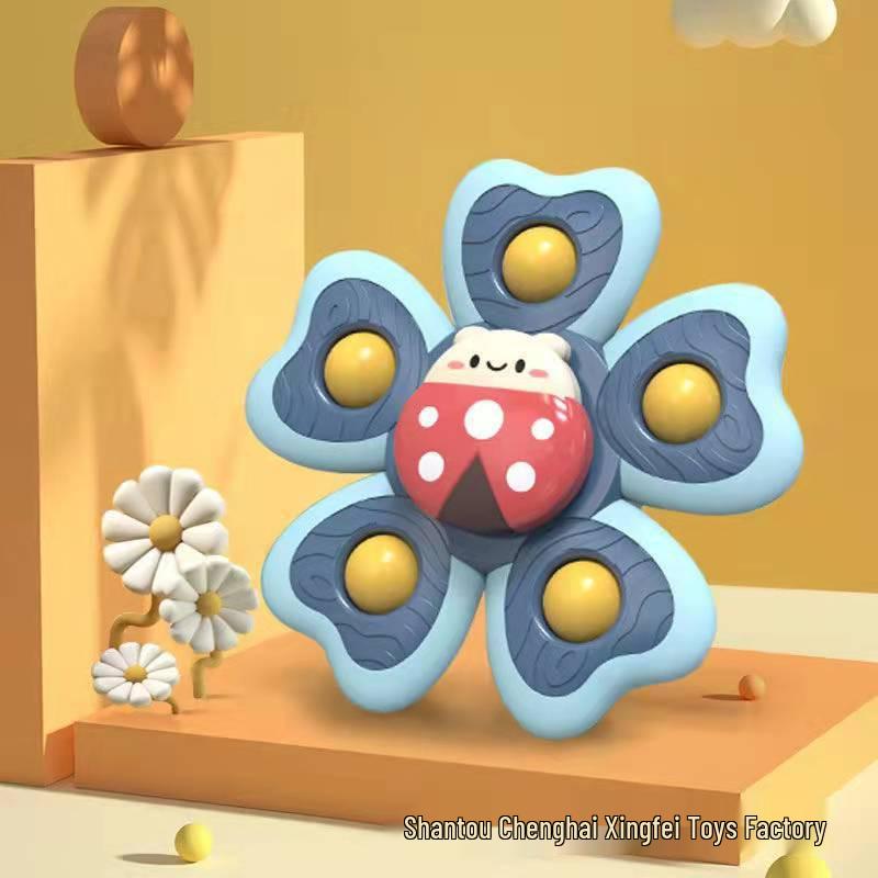 Cross-border Baby Suction Cup Spinner Toy Teether