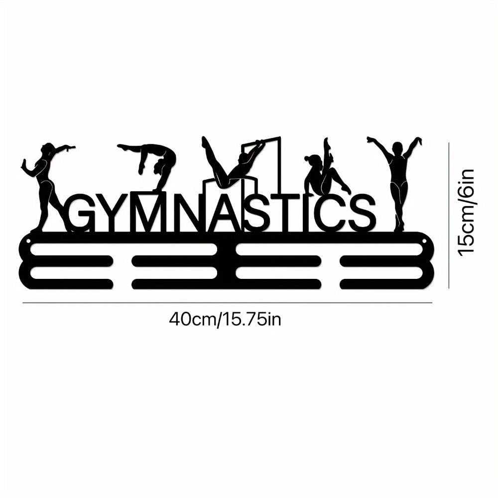 

Modern Metal Wall Decor Gymnastics Medal Holder, Sports Art for Home Office Indoor Hanging, Gift for Christmas Thanksgiving Graduation A