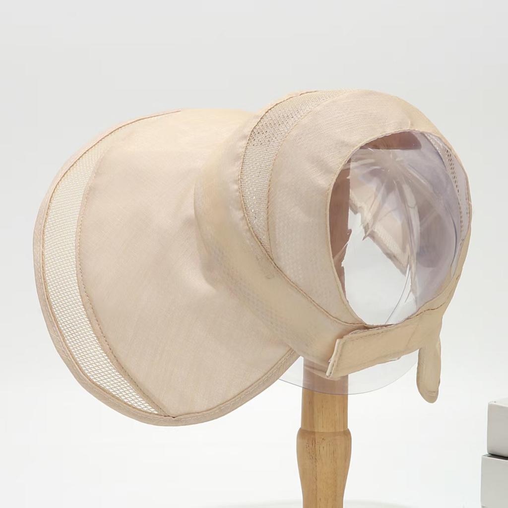 Mesh Breathable Sun Hat Women's Summer Eaves Versatile Sun Protection Hat Can Tie Ponytail Outdoor Vacation Beach Hat