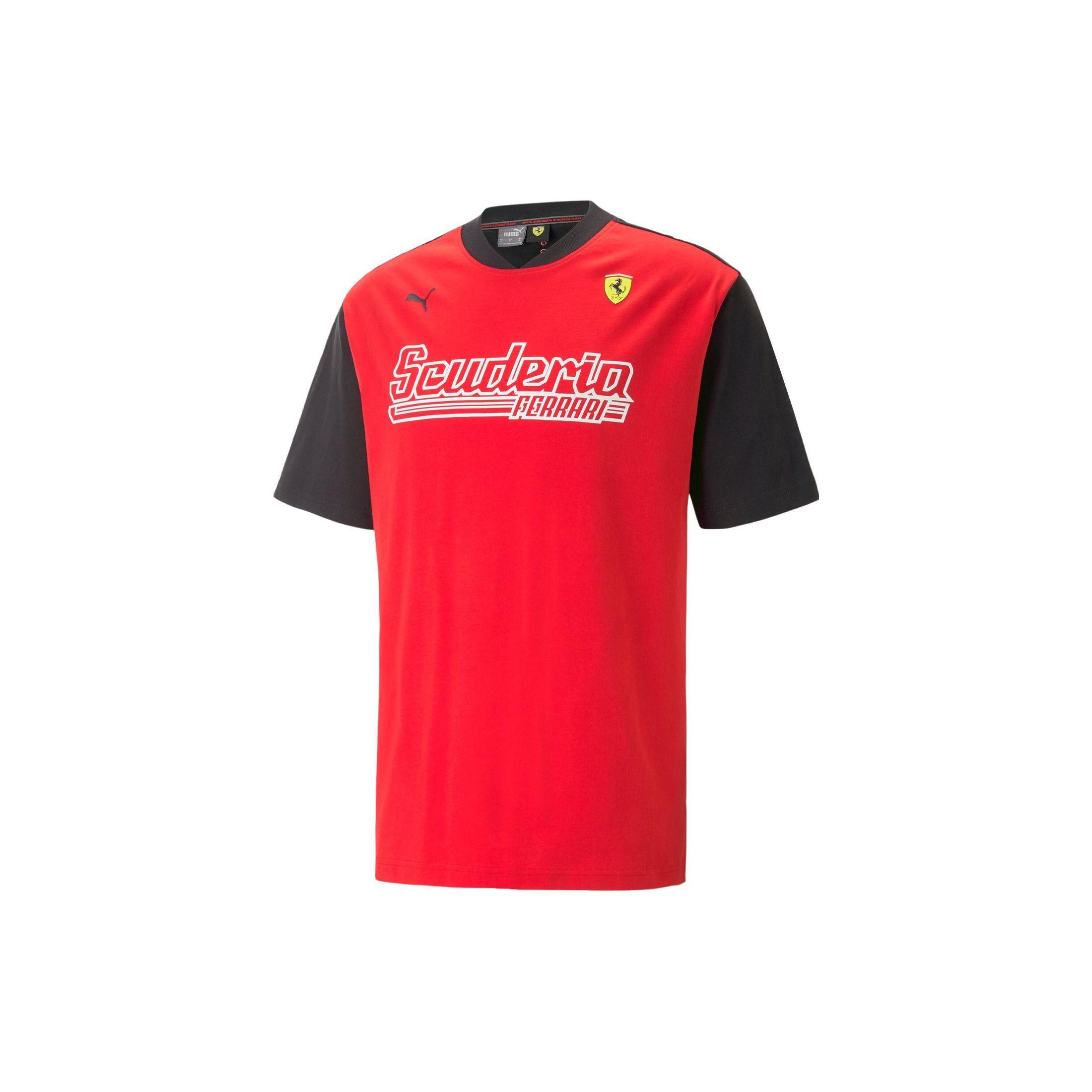 

Puma Essentials Race Statement Tee Logo Color Block Vintage Short Sleeve T-Shirt Unisex Tops Red 538149-02 XS