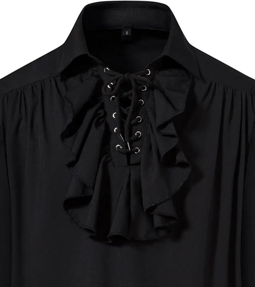 Camicia Pizzo Pirata Vittoriana Steampunk Retrò da Uomo