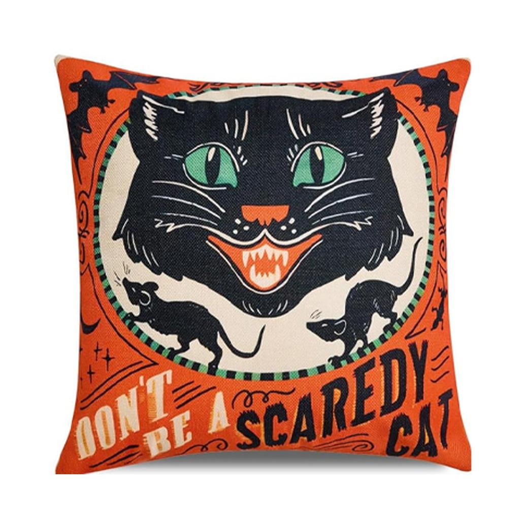 Halloween Pumpkin Skeleton Pillow Festival Home Party Decoration Living Room Sofa Cushion Bedroom Bedside Pillow Cover