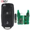 Fob Flip Remote Key for VW Passat for Skoda Sedan Polo Beetle Golf 4 5 6 Eos Jetta Tiguan Rapid 433MHz ID48 Hu66 Car Keys