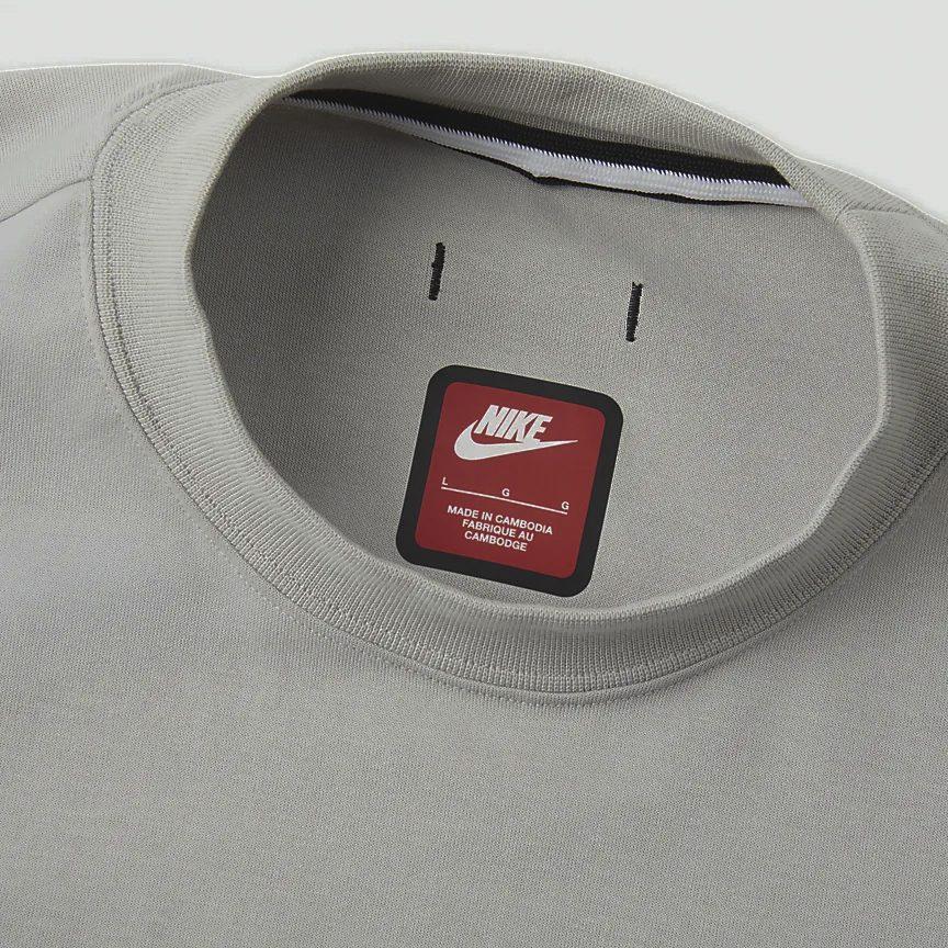 Nike Sportswear Tech Fleece T Shirt Men's Light Iron Ore Gray FB8166-012