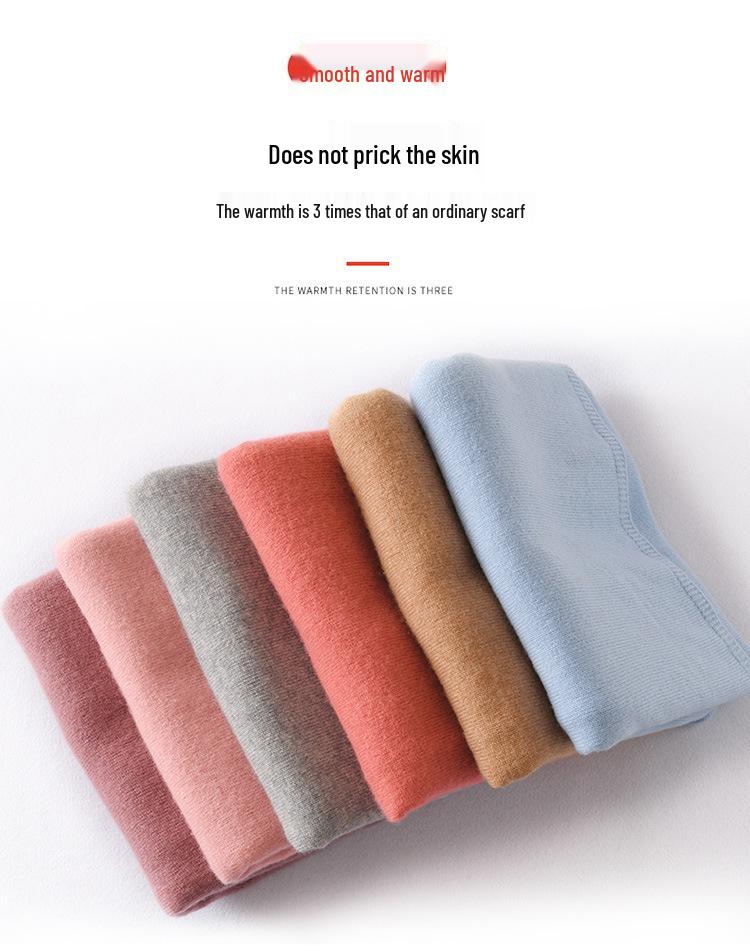 Unisex Cashmere Scarf: Cozy Autumn Winter Knit Neck Gaiter & Shawl