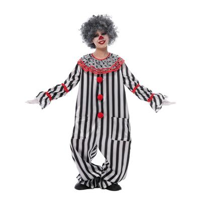 Kids Boys Horror Clown Costume Halloween Scary Circus Fancy Dress Vintage Killer Party Outfit