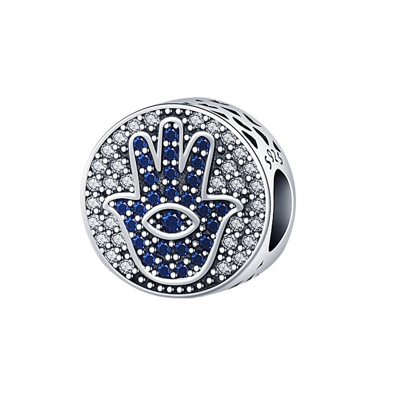Genuine copper Classic Palm Devils Eye Charm Bead Charms Bead Charms Ideal For Women Male Compatible With 3mm Authentic Bracelets Fine Do It Yourself