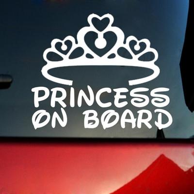 Neuer Lieber Prinzessin an Bord Baby Kind Fenster Stoßstange Krone Auto Schild Aufkleber