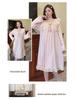 Velvet Nightgown: Women's 2025 Autumn/Winter Long Sleeve Court Princess Style, Sweet Plus Size Maternity Slimming Pajamas.