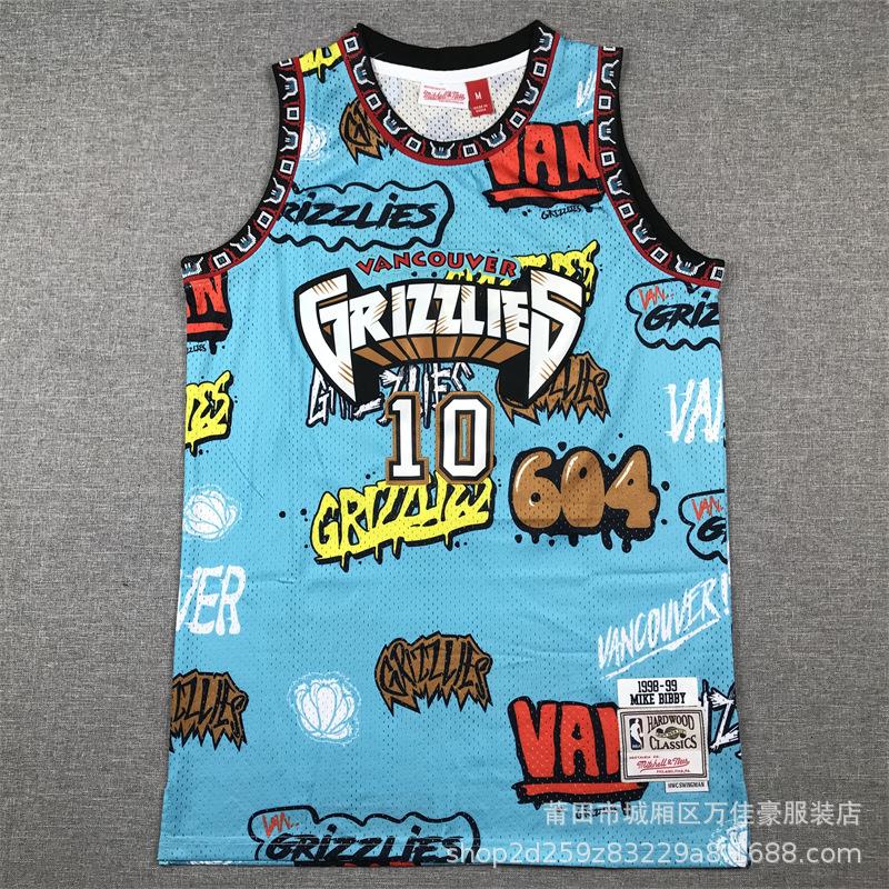 Amerikanisches Trikot Lakers Knicks Magic Speziell Retro-Stil Trend Sport und Freizeit Graffiti Camouflage Basketballtrikot Herren