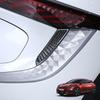 2PCS Carbon Fiber Red Black Taillight Trim Covers Frame Trim For Kia EV6 2022-2026 Exterior Accessories