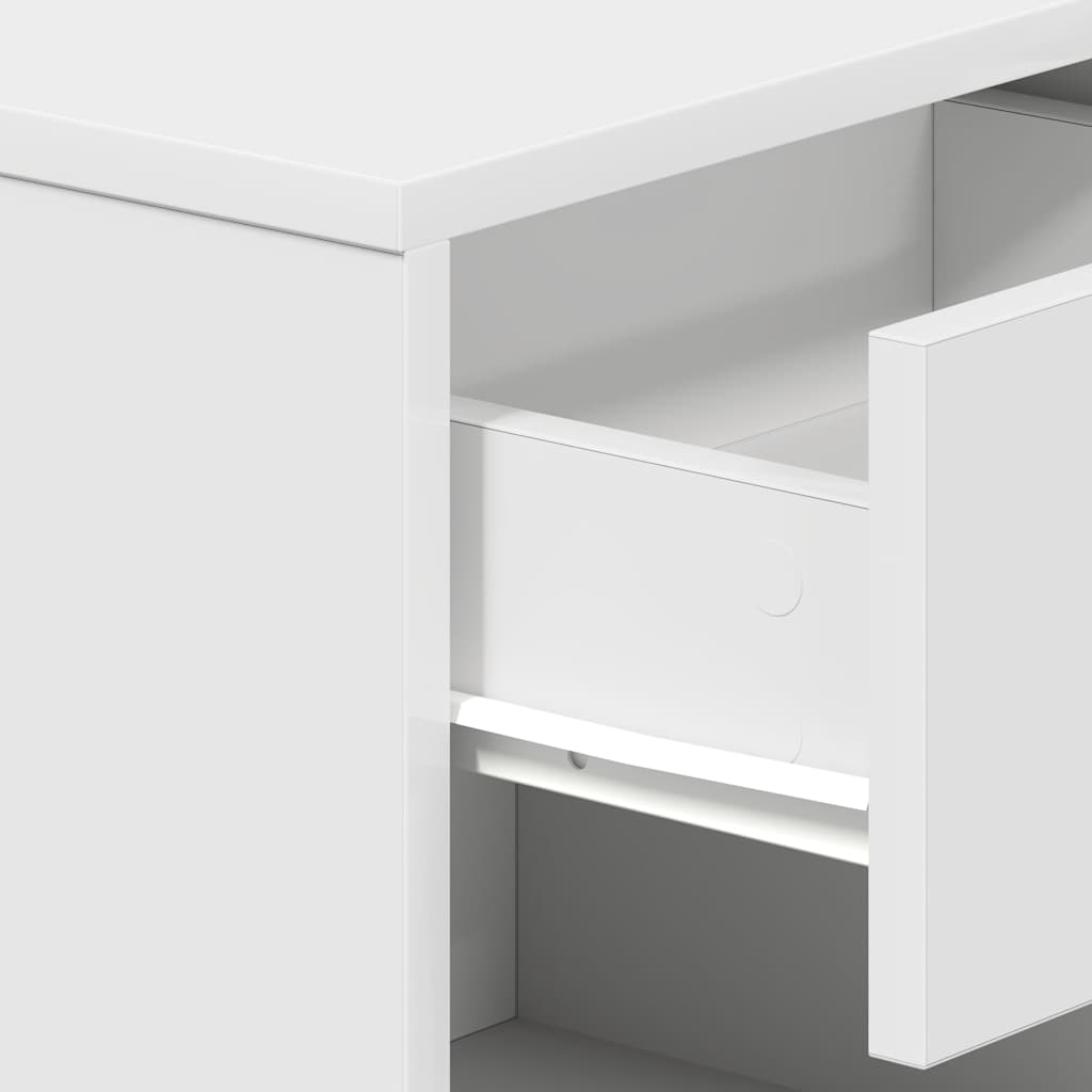 White Nightstand with Drawer 39 X 28 X 41 Cm