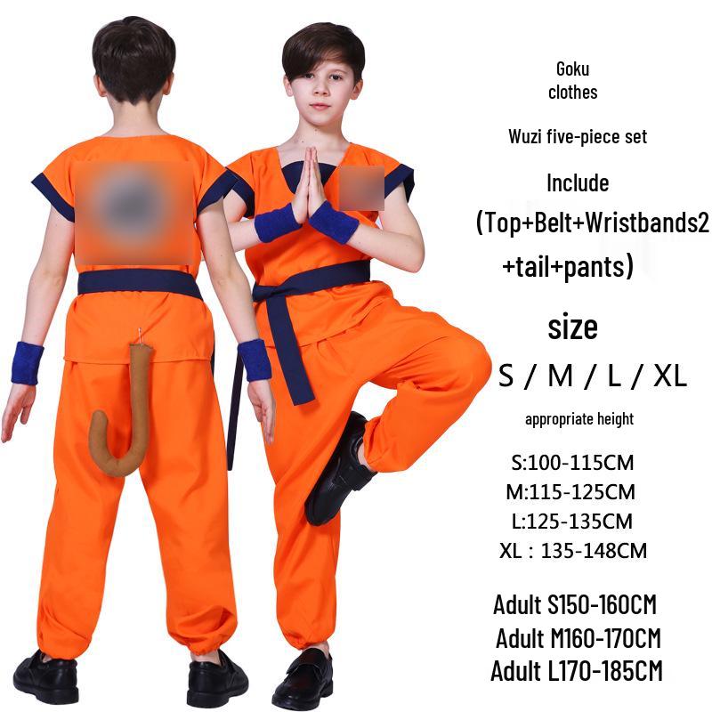 Dragon Ball Goku Kamehameha Boys' Cosplay Costume for Halloween and Performances