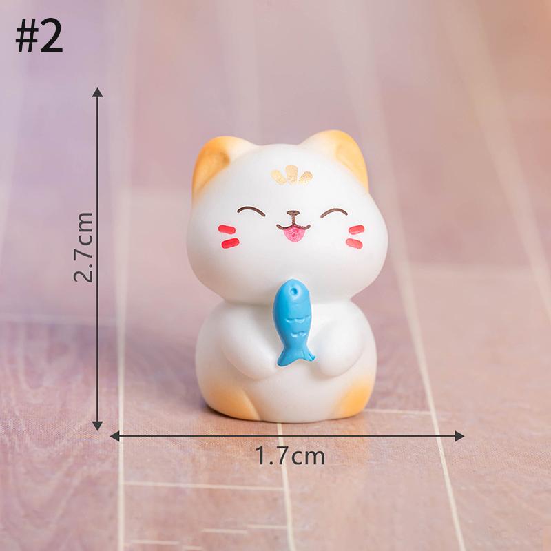 Creative Cute Little Cat Figurines Micro-landscape Moss Ornament DIY Garden Miniatures Landscape Statue Garden Bonsai Decoration