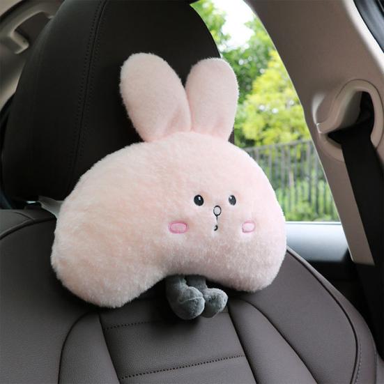 Headrest Pillow Detachable Comfortable Rabbit Shape Car Neck Waist Shoulder Protective