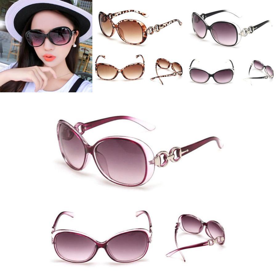 Fashionable Retro Style Sunglasses For Women Resin Lens Pc Frame New Design