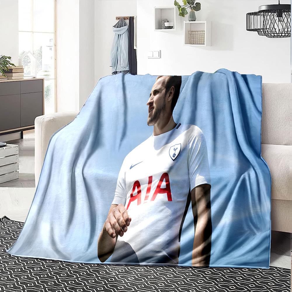 FC Tottenham Wappen Flanelldecke, Weiches Polyester, Modernes Design, Ganzjahres- für Camping, Reisen, Geschenke für Feiertage oder Geburtstage