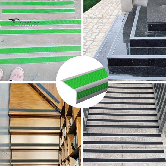 100CM protiskluzová hrana schodiště Schodiště ve tvaru písmene L Nástupní nášlapná plocha Samolepící chránič hrany schodu Vodotěsná vnitřní lišta na hranu schodiště