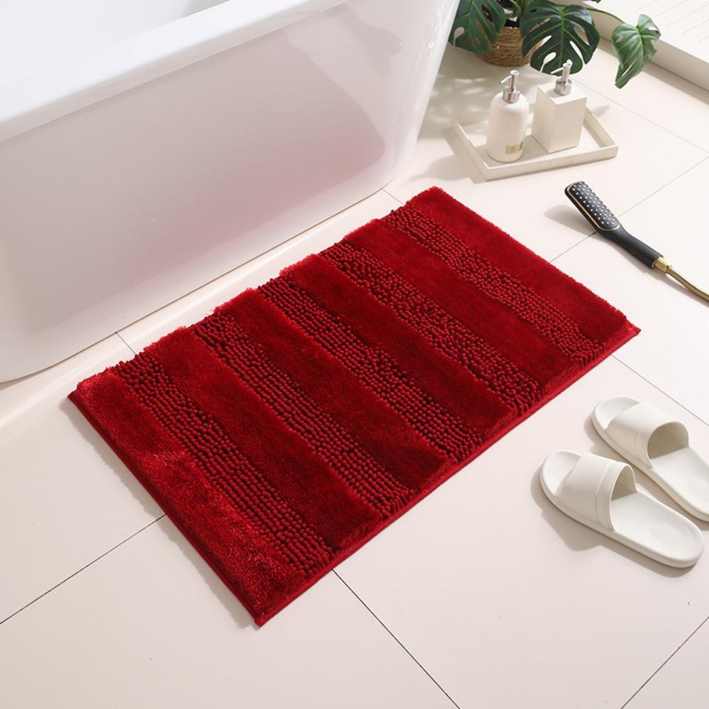 Simple Wind Woven Chenille Pearl Yarn Bathroom Non-slip Mat Entry Door Bathroom Floor Mat