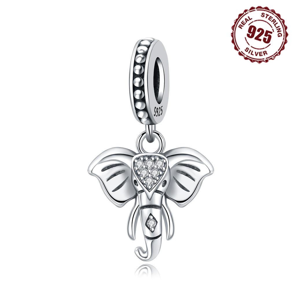 Copper Cute Elephant Pendant Bracelet Charms Fit Bangle For Women Jewelry Party Fine Gifts Diy Accessories