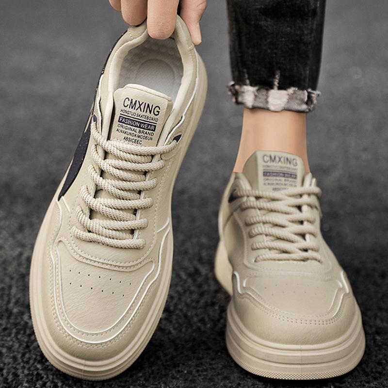 Męskie Buty Wiosna i Jesień Outdoorowe Modne Sneakersy 2024 Nowa Trendy Marka Koreańskie Casualowe Sneakersy Młodzieżowe Skórzane Buty Sportowe