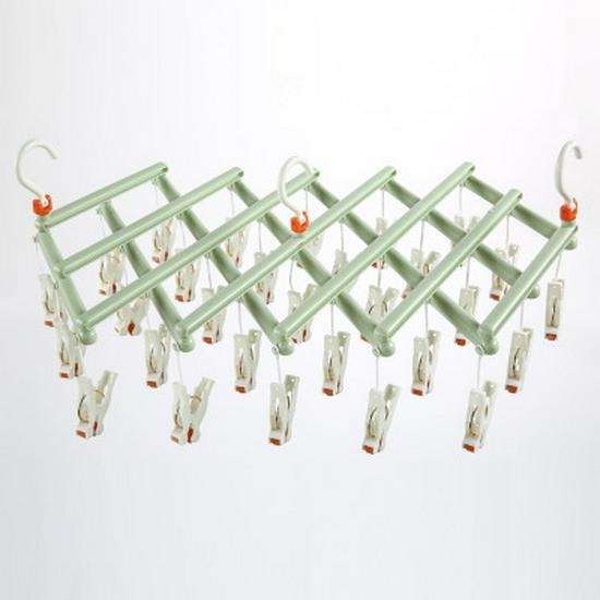 29-Clip Foldable Windproof Quick-Dry Multi-Functional Clothes Rack