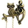 Vintage Metal Doorbell Retro/Classic Magnetic Wind Chimes Decoration for Shopkeepers, Wall Door Ornaments Indoor Outdoor, Owl