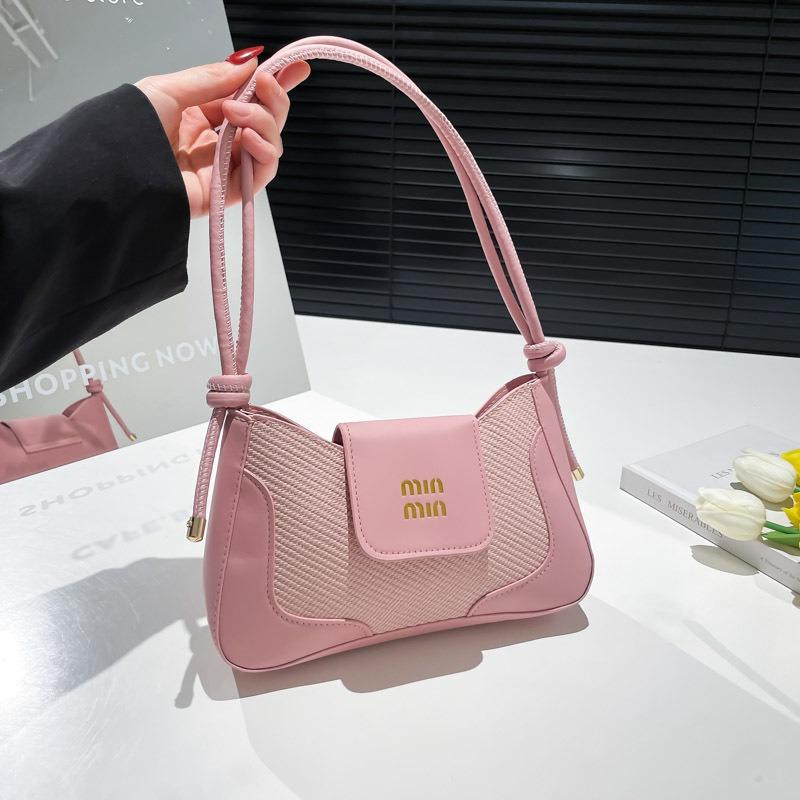 Neue Retro-Halbmond-Achseltasche Damenmode Temperament einfach und vielseitig einzelne Schulter Umhängetasche kleine quadratische Tasche