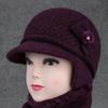 Hat Ladies Ear Protector Warm Wool Hat Winter Grandma Fleece Cold Hat