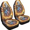 2pcs Eagle Tribute Print Car Seat Covers, For Women And For Man, Universal Auto Front Seats Protector Fits For Car, SUV Sedan, T