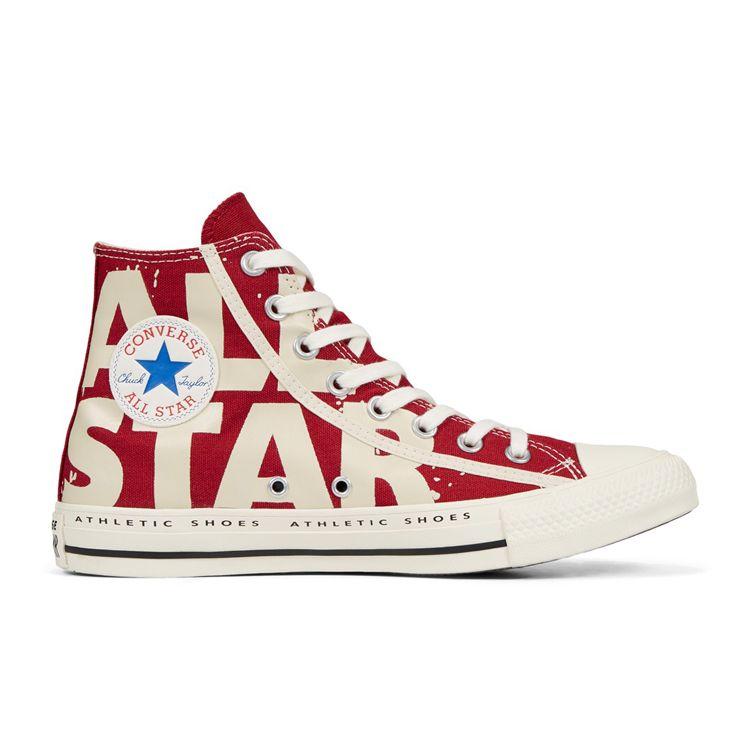 Converse Chuck Taylor All Star Bold Branding High Top Canvas Shoes Unisex Sneakers 166499C
