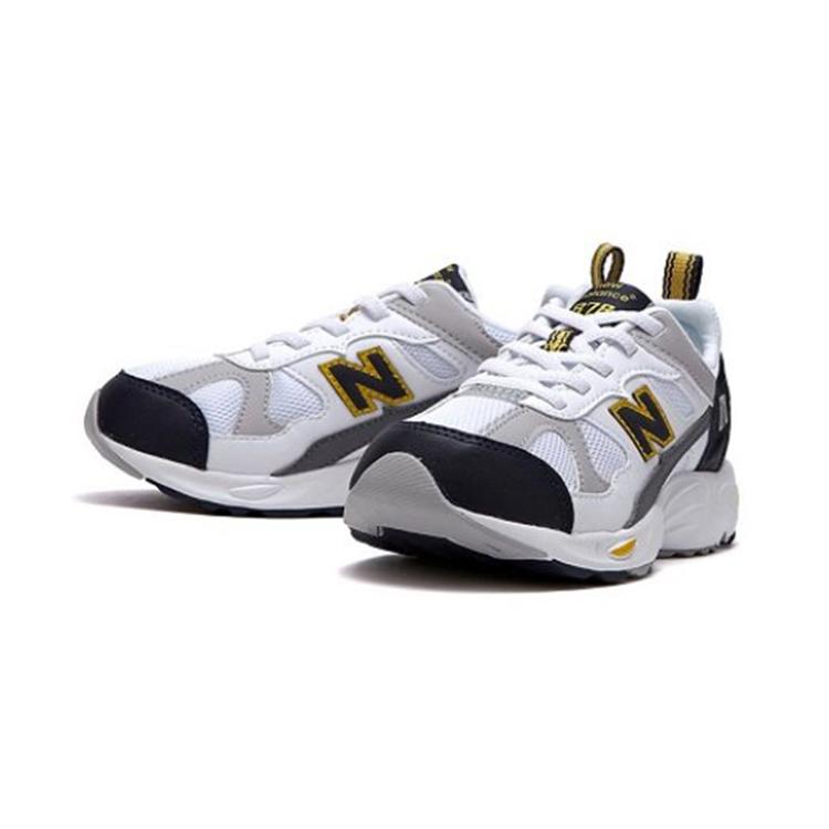 New Balance NB 878 Tênis de Corrida Baixo para Crianças Branco Cinza Crianças de 3 a 7 Anos PV878AC