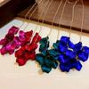 Fashion Colorful Petal Necklace Shimmer Irregular Fringe Pendant Necklaces Layered Sequin Sweater Chains Gifts
