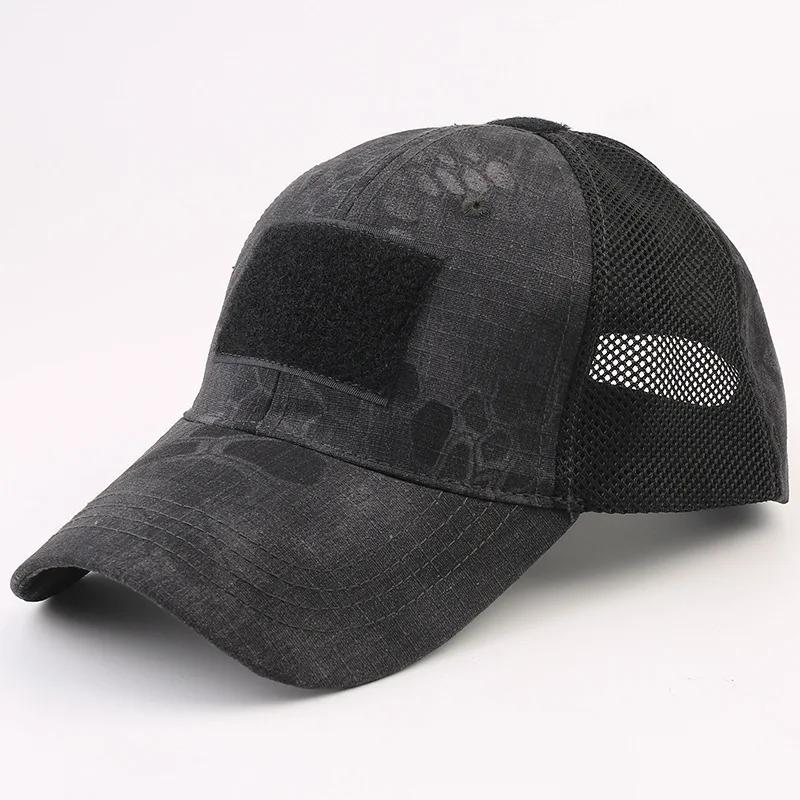 Camouflage Outdoor Baseball Caps Mesh Tactical Hiking Fishing Sport Adjustable Snapback Contractor Dad Hats Men Women