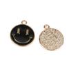 9/10Pcs 20mm Smile Round Drop Oil Alloy Pendant For Jewelry Component Making DIY Necklace Bracelet Earring