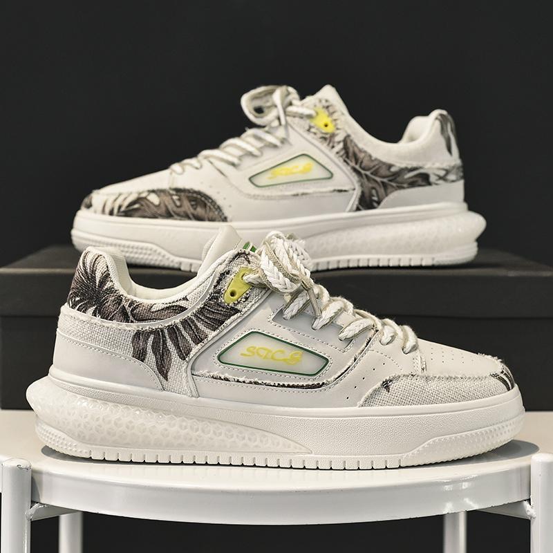 Модные мужские парусиновые туфли повседневные кроссовки модные на шнуровке плоские — фото 8