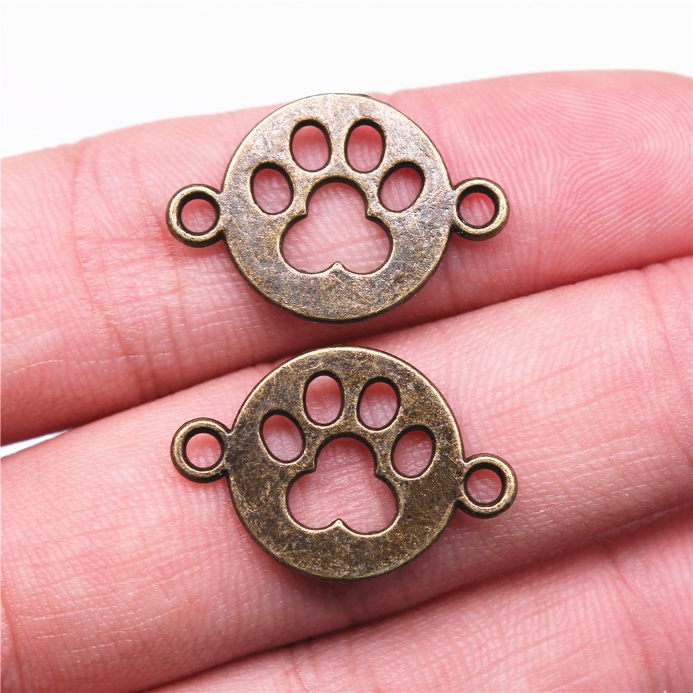 10pcs Connector Charms Tibetan Bronze Silver Color Pendants Vintage Jewelry Making DIY Handmade Craft